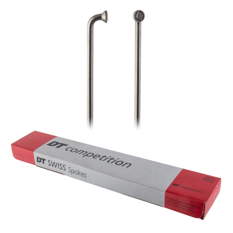 DT Swiss Competition Spoke: 2.0/1.8/2.0mm 264mm J-bend Silver Box of 100