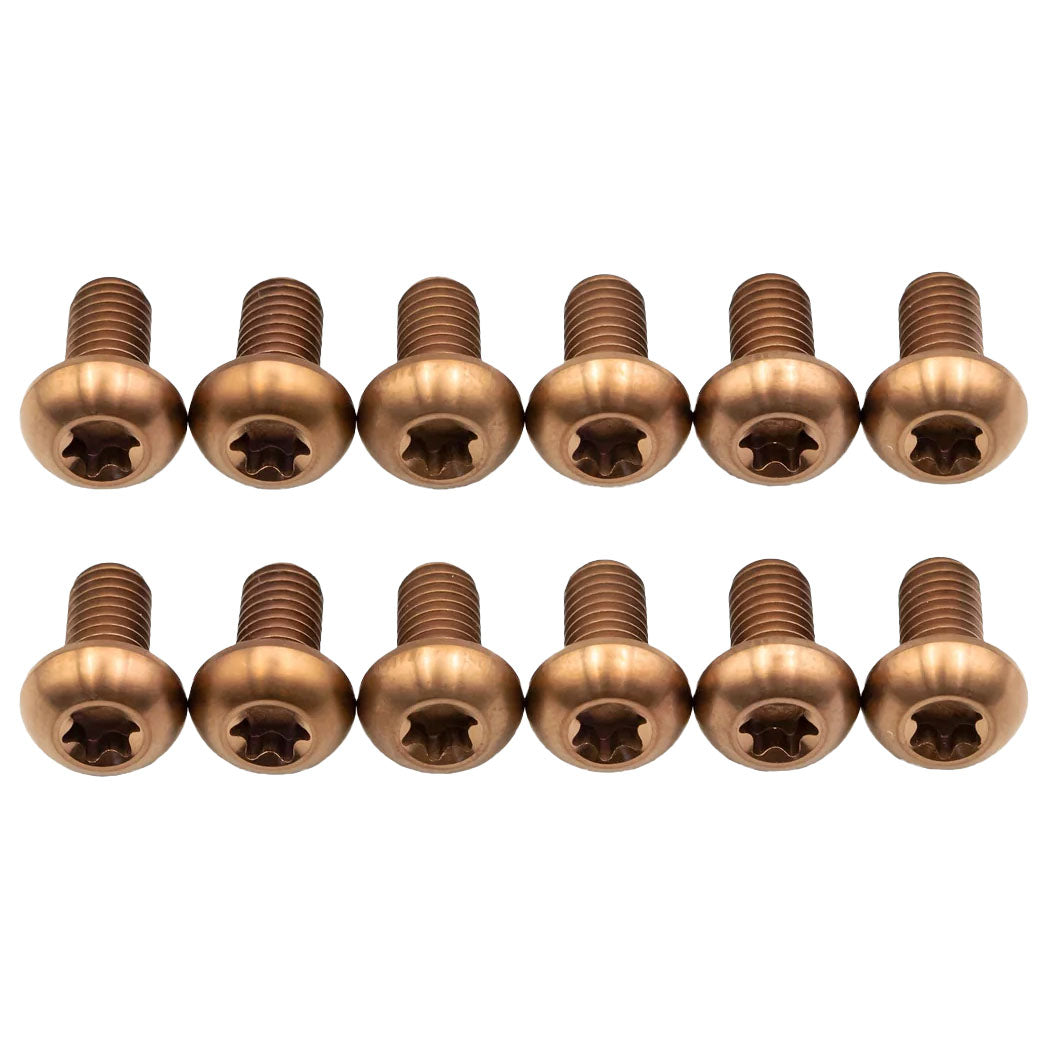 Better Bolts Titanium Buttonhead Rotor Bolt Kit Copper 12/Count