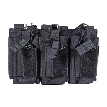 MUCTAC Kangaroo Triple Mag Pouch MOLLE 5.56 & 9mm 1000D Nylon Coyote