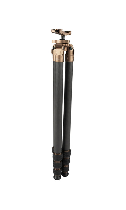 Linkogear Carbon Fiber Tripod – Picatinny/Arca, 64" Max, 66lb Capacity - Brown
