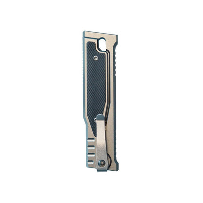 MUCITUP Rampart Tanto Sliding Blade Knife 3" D2 Steel Tactical Steel Sage