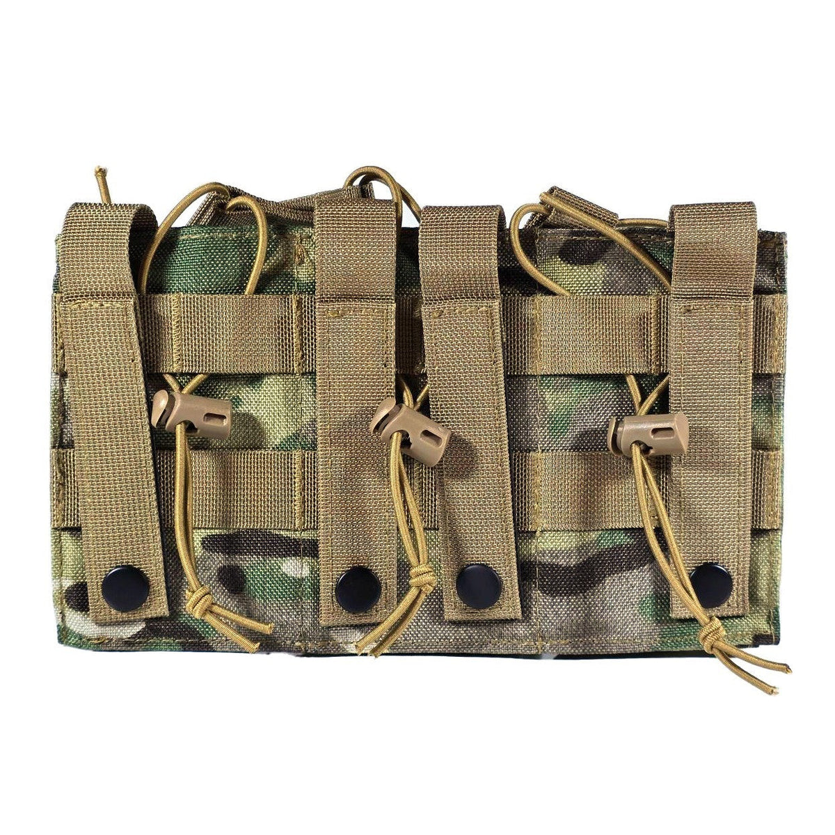 MUCTAC Kangaroo Triple Mag Pouch MOLLE 5.56 & 9mm 1000D Nylon Coyote