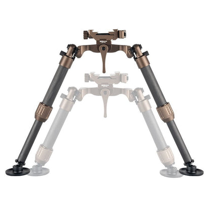 Linkogear HB-C05M Carbon Fiber Bipod Arca Swiss & Picatinny 7–10.1" - Brown