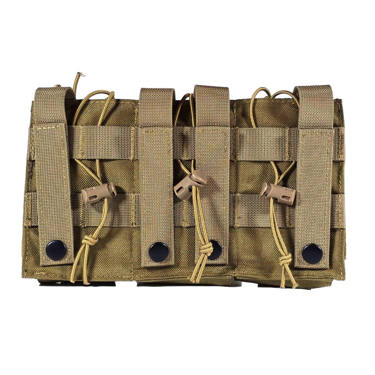 MUCTAC Kangaroo Triple Mag Pouch MOLLE 5.56 & 9mm 1000D Nylon Ranger Green