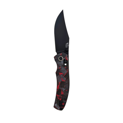 MUCTAC Ember & Smoke Folding Knife – 14C28N Steel, Crossbar Lock, EDC