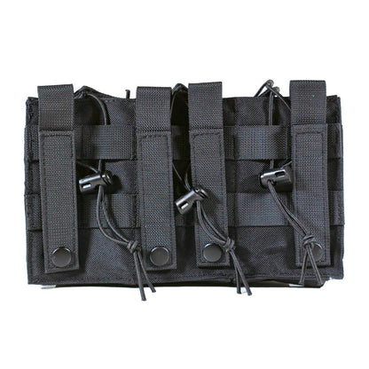 MUCTAC Kangaroo Triple Mag Pouch MOLLE 5.56 & 9mm 1000D Nylon Black