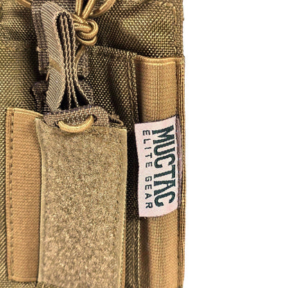 MUCTAC Kangaroo Triple Mag Pouch MOLLE 5.56 & 9mm 1000D Nylon Coyote