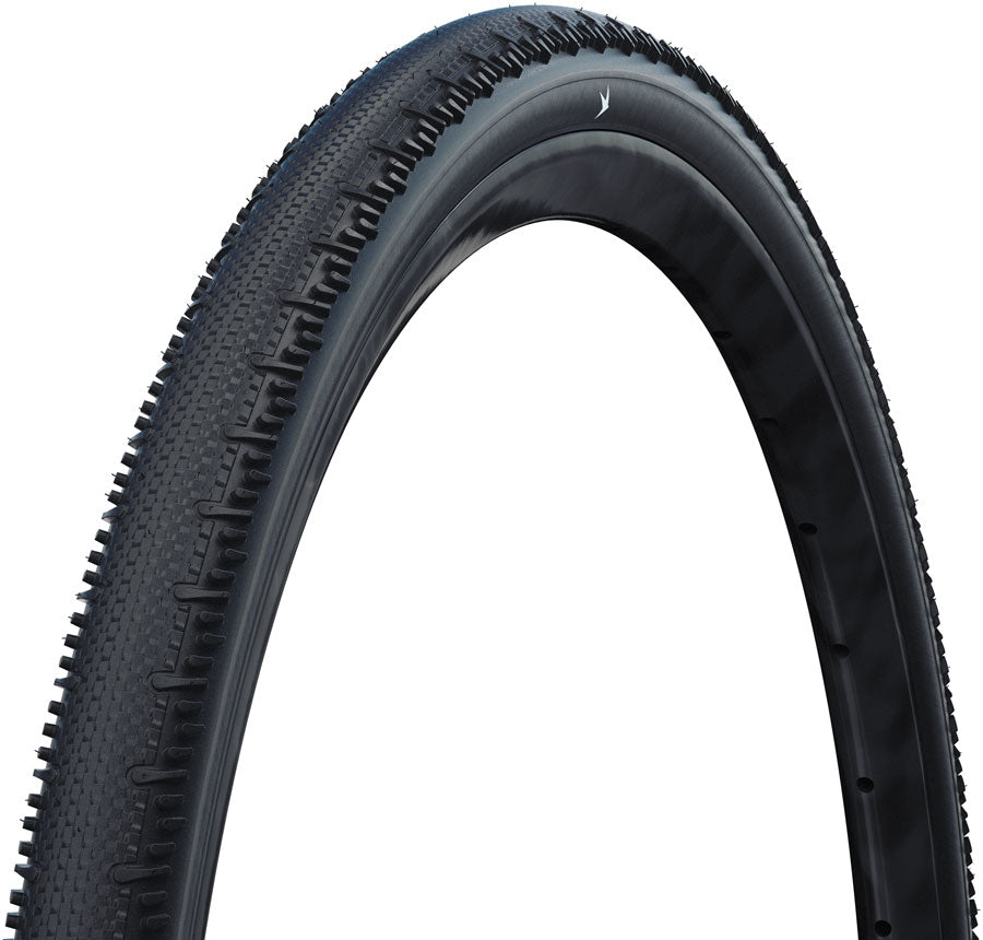 Schwalbe G-One RS Tire - 700 x 40 Tubeless Folding BLK Performance RaceGuard Addix Green E-25