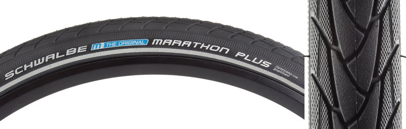 Schwalbe Marathon Plus Tire 26''x1.35 Wire Clincher Endurance SmartGuard Reflex 67TPI Black