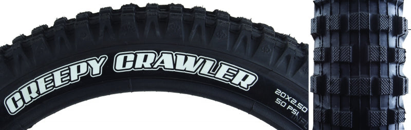 Maxxis Creepy Crawler Tire - 20 x 2.5 Clincher Wire BLK Super Tacky Trials Rear