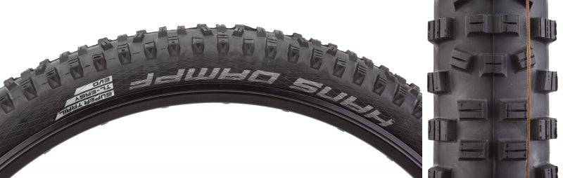 Schwalbe Hans Dampf II Addix Mountain Tire 275x2.35 Folding Tubeless Ready Addix Soft SnakeSkin 67TPI Black