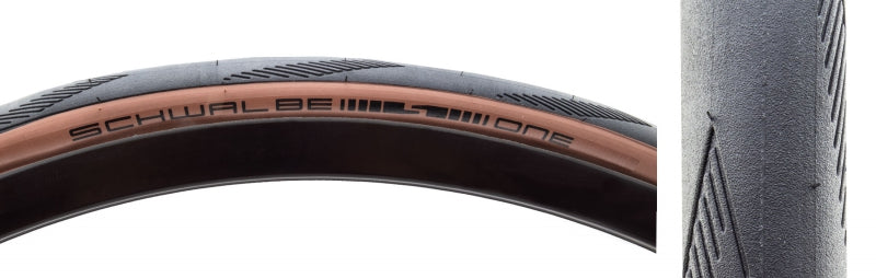 Schwalbe One Tire - 700 x 28 Tubeless Folding BLK/Bronze Performance Line RaceGuard Addix E-25
