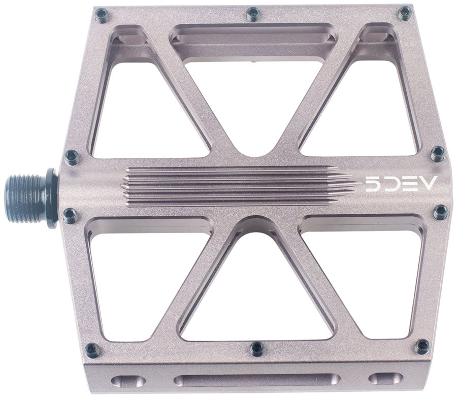 5DEV Flatline Pedals - Platform Aluminum 9/16" Gray