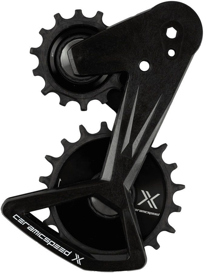CeramicSpeed OSPW X Alpha Pulley Wheel System SRAM RED/Force/Rival XPLR E1 - ALPHA Aluminum Pulley Carbon Cage BLK