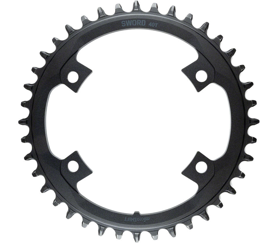 microSHIFT Sword Chainring - 40t 110 Asym BCD For 1x 9/10-Speed Black