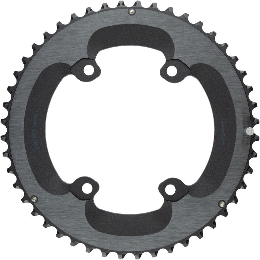 microSHIFT Sword Chainring - 48t 110 Asym BCD Outer ring 2 x 9/10-Speed BLK