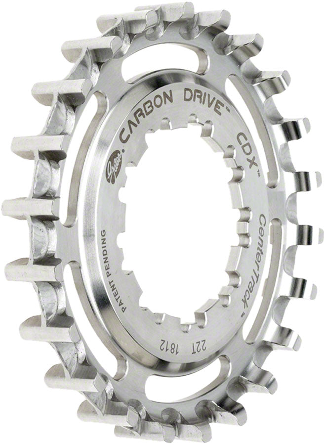 Gates Carbon Drive CDX CenterTrack Fin Line Freehub Rear Sprocket - 24t Shimano 9-Spline Fin Tooth Silver