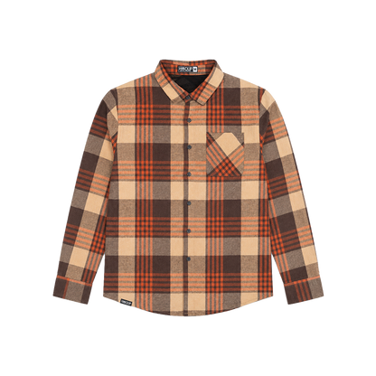Flow Flannel - Orange/Brown