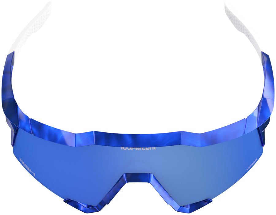 100% Speedcraft Sunglasses - LE RBH Gloss Blue Holographic/Hiper Royal Blue Mirror Lens