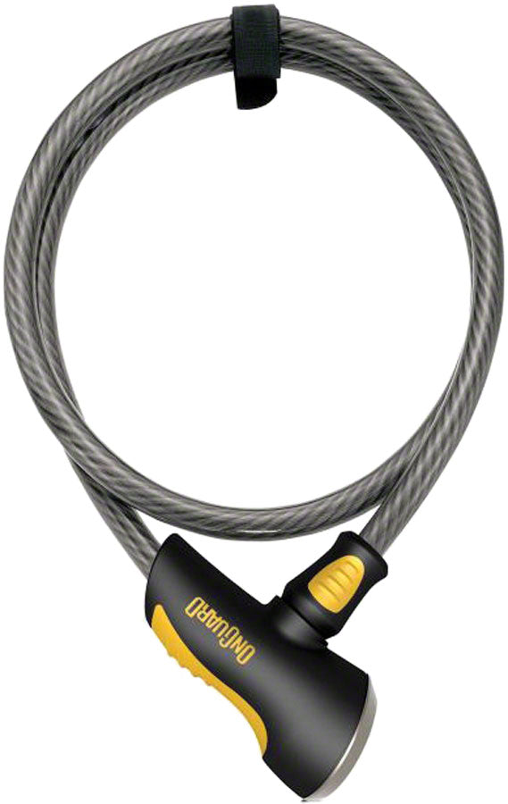 OnGuard Akita Non-Coil Cable Lock with Key: 10' x 12mm Silver/Black/Yellow