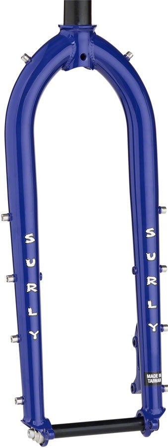 Surly Dinner Fork - 27.5" 15x110mm Thru-Axle 1-1/8" Straight Steerer 420mm Axle To Crown Steel Subterranean Homesick Blue