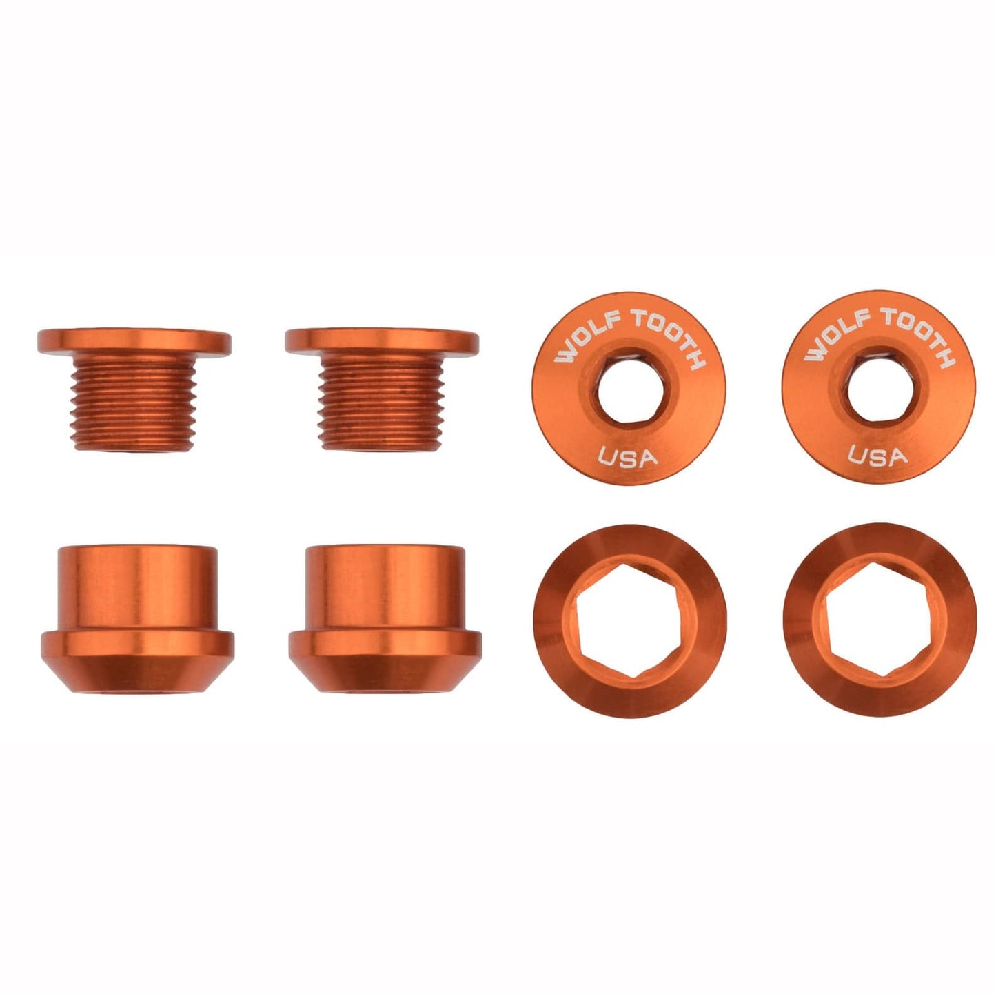 Set of 4 Chainring Bolts+Nuts for 1X