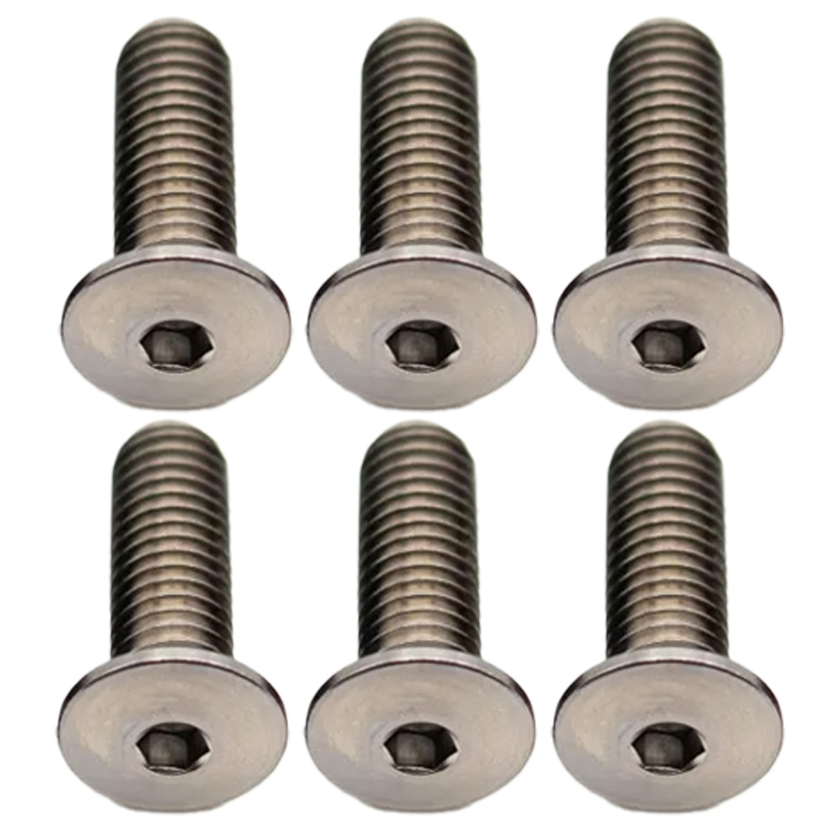 Better Bolts Titanium Water Bottle Cage Bolts 15mm Silver 6/Coun