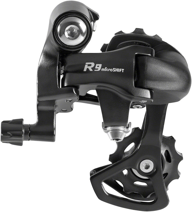 microSHIFT R9 Rear Derailleur - For use 9-Speed Shimano Compatible Road Systems Short Cage BLK