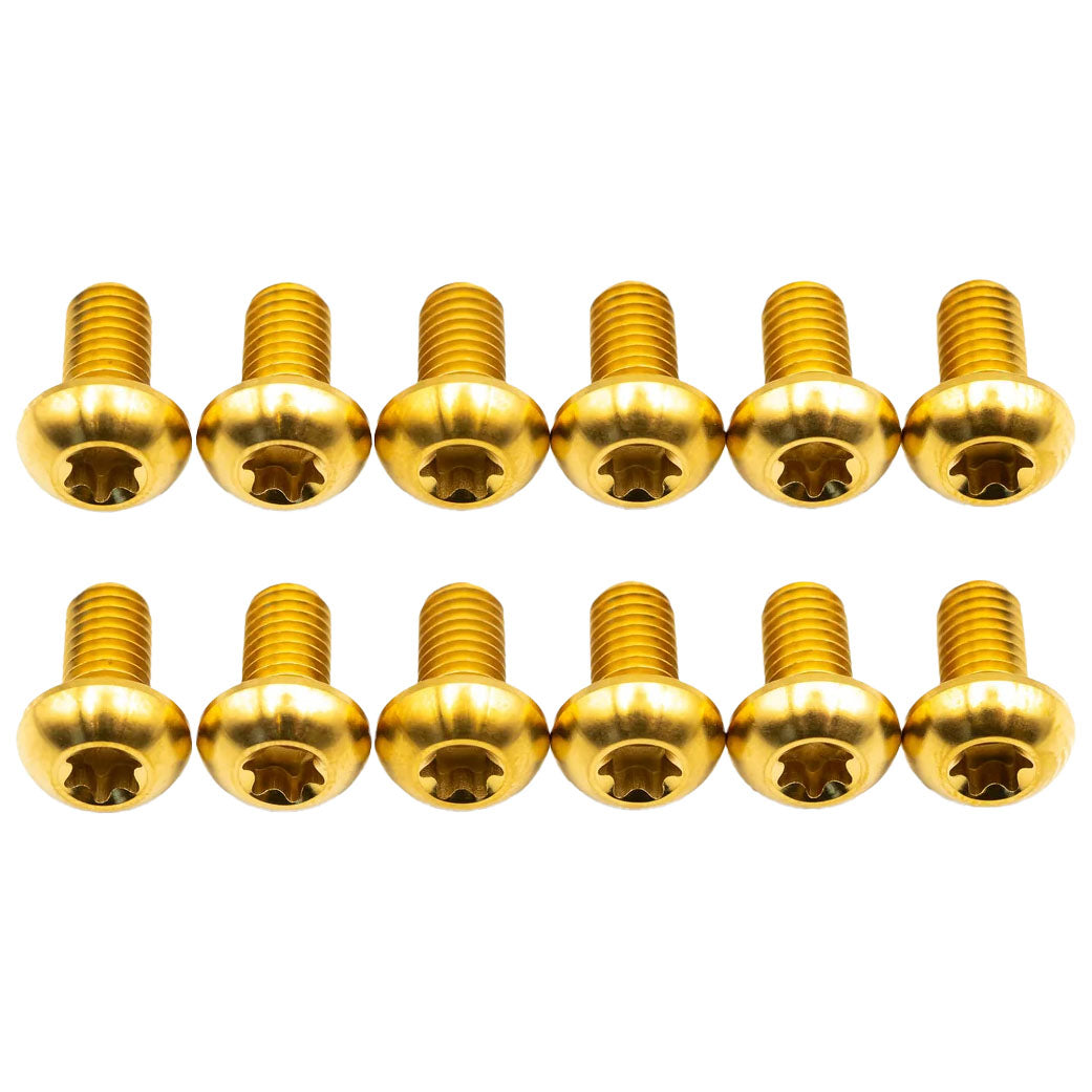 Better Bolts Titanium Buttonhead Rotor Bolt Kit Gold 12/Count