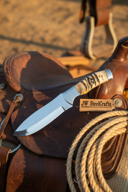 Handmade Loveless Style Bowie Knife Mirror-Polished Full Tang Collector Blade