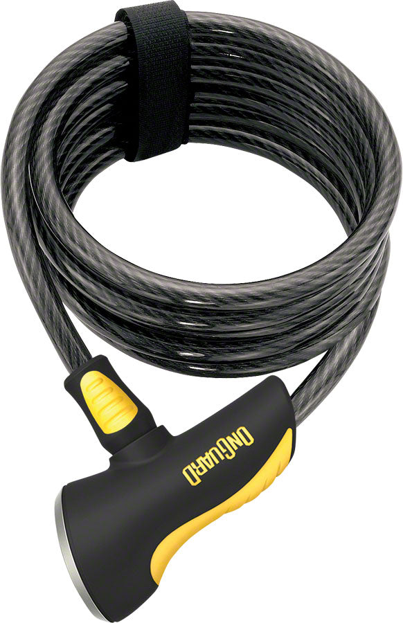 OnGuard Doberman Cable Lock with Key: 6' x 10mm Gray/Black/Yellow
