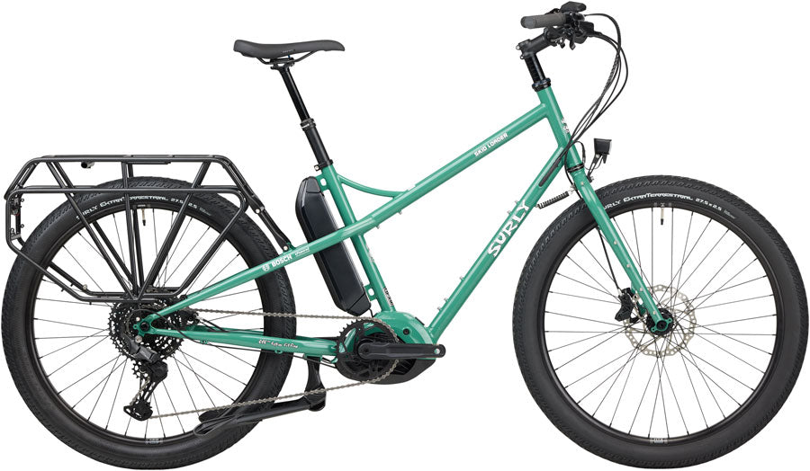 Surly Skid Loader Cargo Ebike - 27.5'' Steel Illegal Smile Green Medium