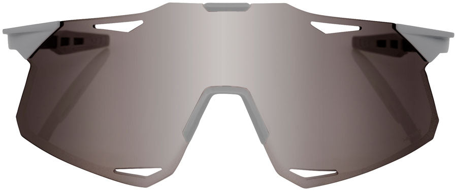 100% Hypercraft Sunglasses - Matte Stone Grey/Hiper Silver Mirror Lens