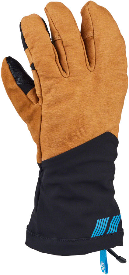45NRTH 2024 Sturmfist 4 LTR Leather Gloves - Tan/Black Lobster Style Small