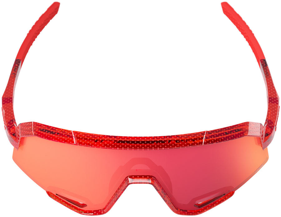 100% Slendale Sunglasses - Campari Translucent Red/Hiper Fire Red Mirror Lens