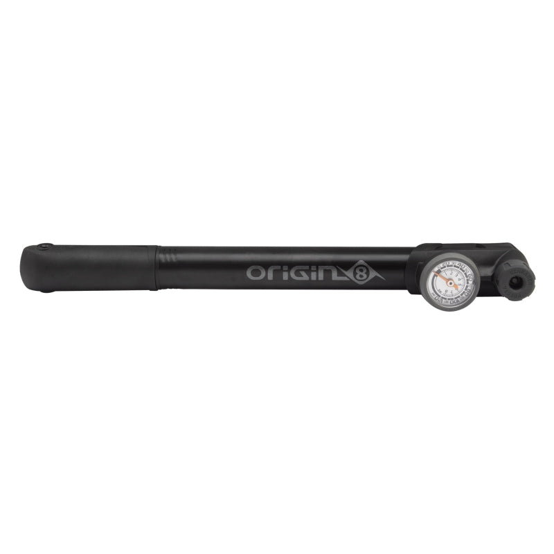 Origin8 Airaid MTB Mini Pump  1.25` Analog PV/SV 100psi 10.5` Aluminum Black