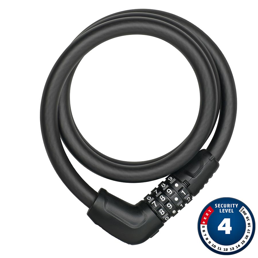 Abus Tresor 6412C Cable Lock - Combination 2.8' With Bracket Black