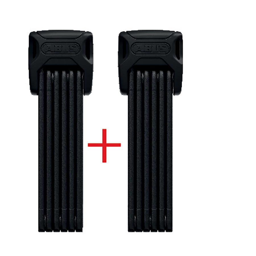 Abus Bordo XPlus 6000K Twinset Folding Lock Key 120cm 3.9' 5mm Black