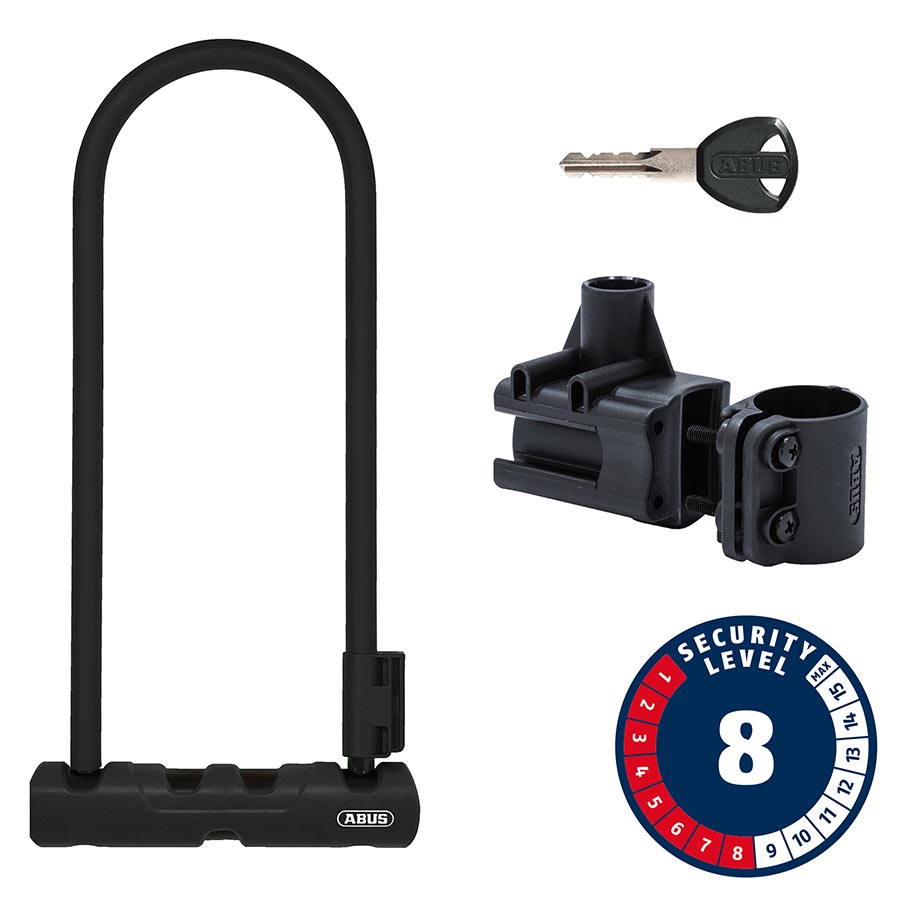 Abus Ultra 410K U-Lock Key 12mm 170x300mm 6.7''x11.8'' SH34 Black