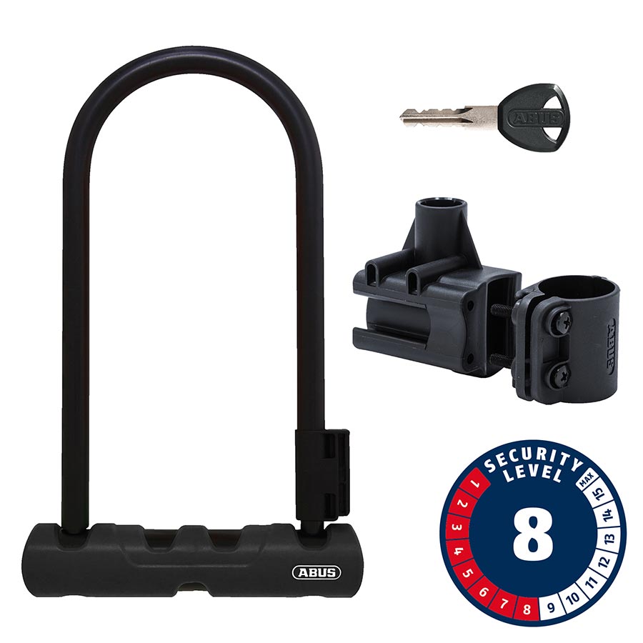 Abus Ultra 410K U-Lock Key 12mm 170x230mm 6.7''x9'' SH34 Black