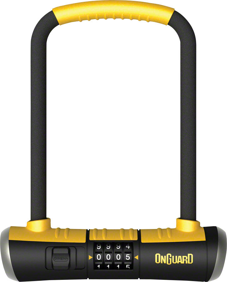 OnGuard BullDog Series U-Lock - 4.5 x 9" Combination BLK/YLW Includes bracket