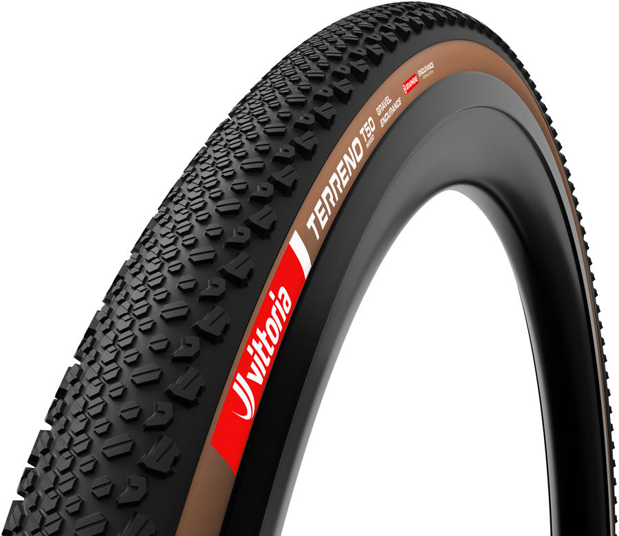 Vittoria Terreno T50 Mixed Tire - 700 x 50 Tubeless Folding BLK/Brown Gravel Endurance Graphene G2.0 E-Bike