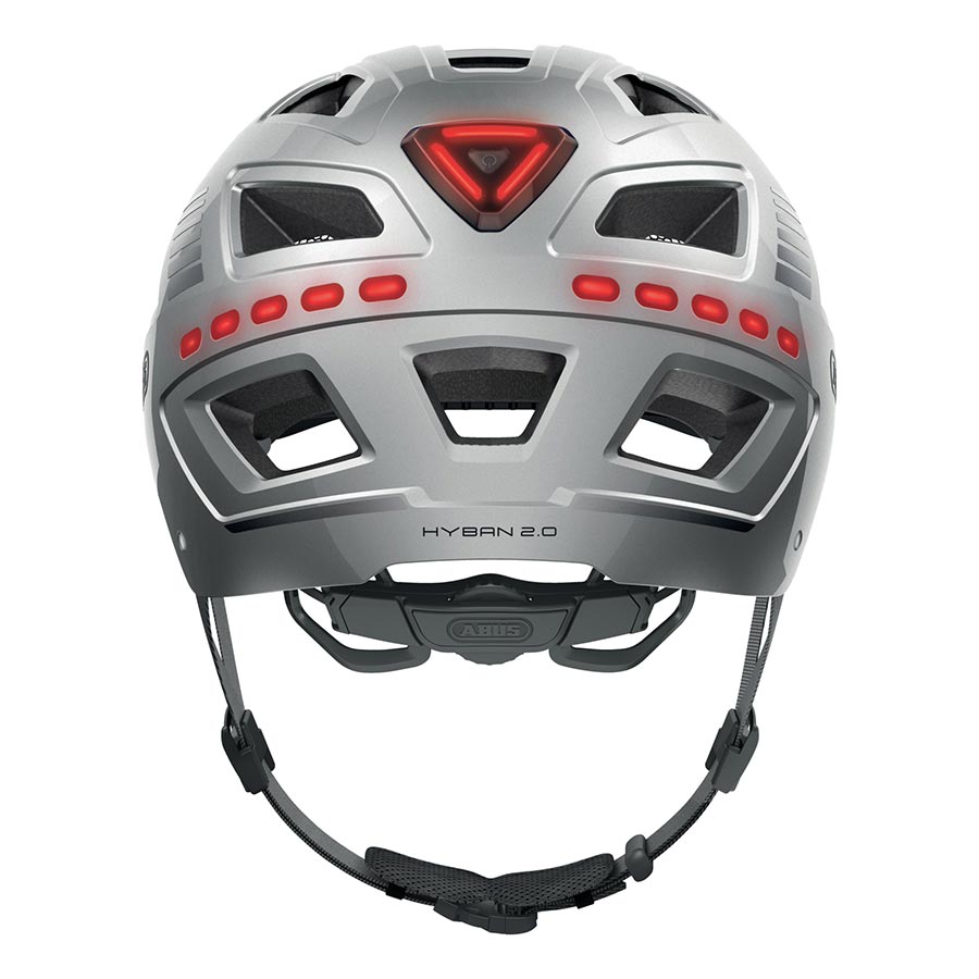 Abus Hyban 2.0 LED Helmet XL 61 - 65cm Signal Silver