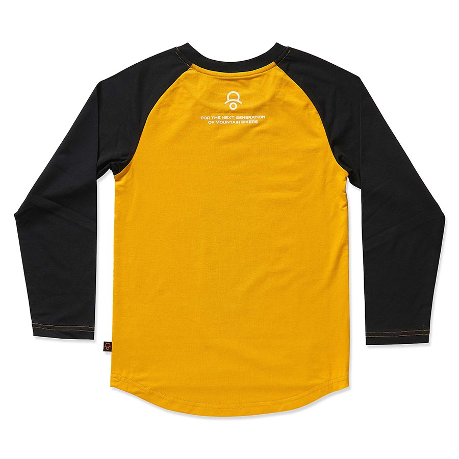 Kids Ride Shotgun Windproof Kids MTB Jersey Lion YS Black & Yellow