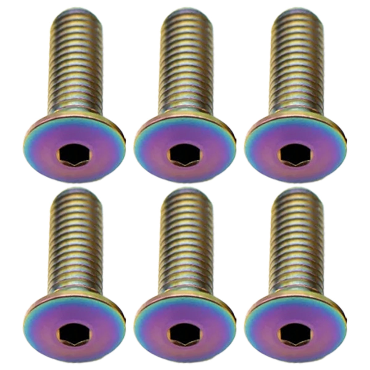 Better Bolts Titanium Water Bottle Cage Bolts15mm Rainbow 6/Coun