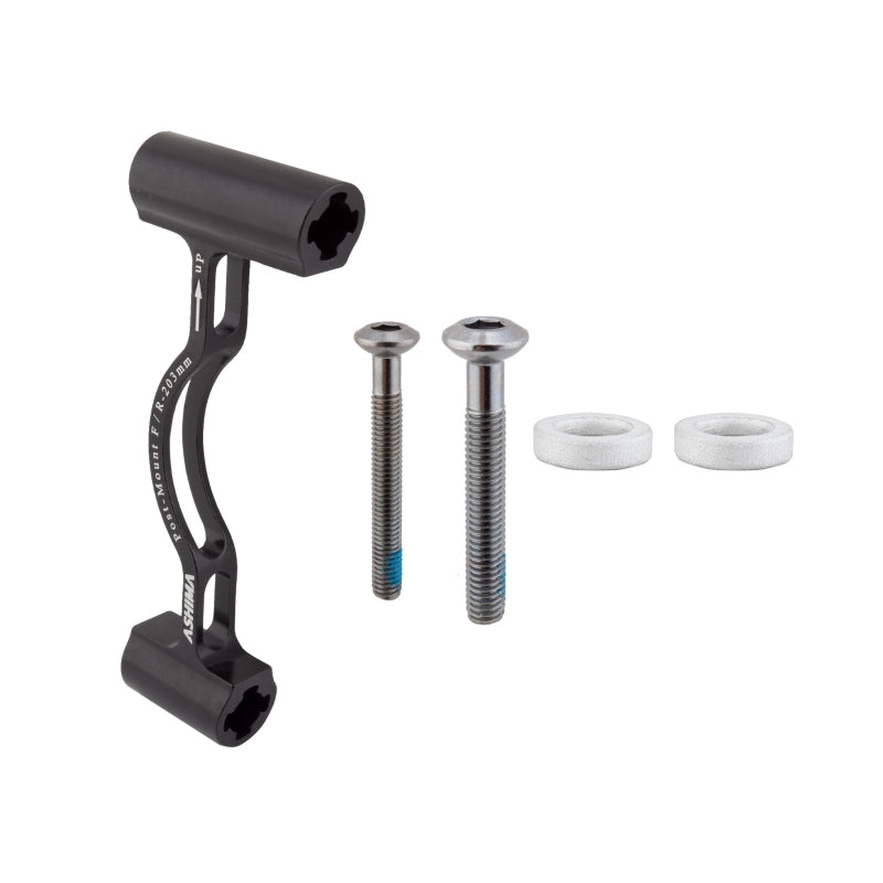 Origin8 TorqLite Post Mount Disc Adapter  160mm to 203mm Post Mount Post Mount Black 43mm