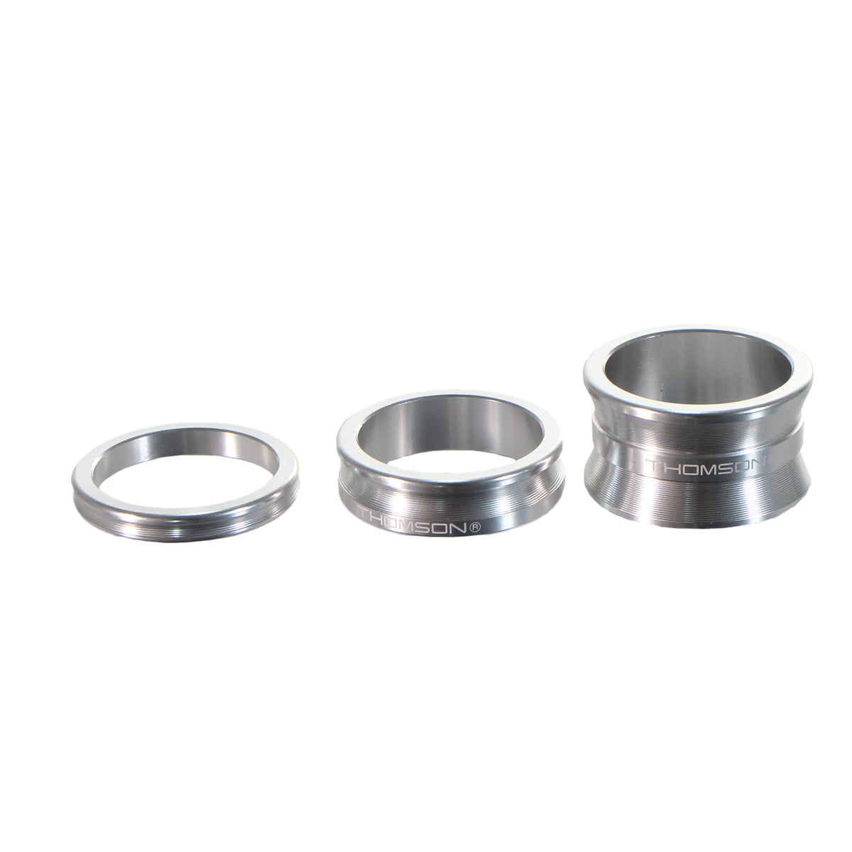 Thomson Aluminum Headset Spacer Pack 1-1/8" Silver 3/Set