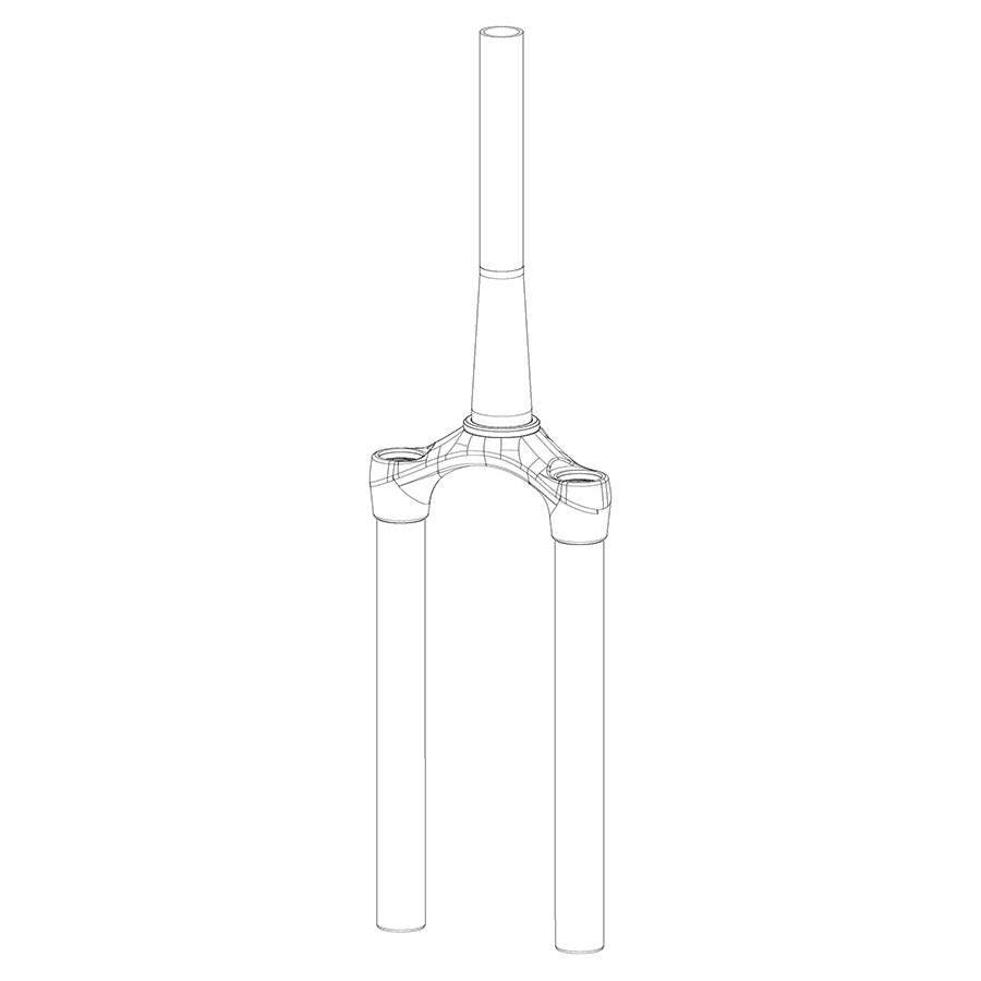 RockShox CSU - Reba Solo Air 29" Tapered Aluminum Steerer Diffusion BLK A7 130-150mm