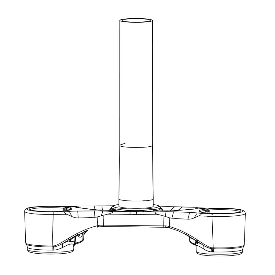 RockShox Lower Crown/Steerer 35mm BoXXer C1 0mm Offset 36mm total offset on 27.5 46mm total offset on 29" Gray