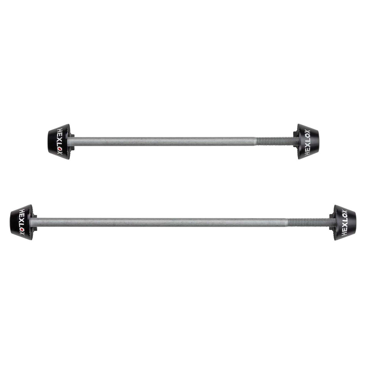 Hexlox Wheel Skewer Road F/R Set Black